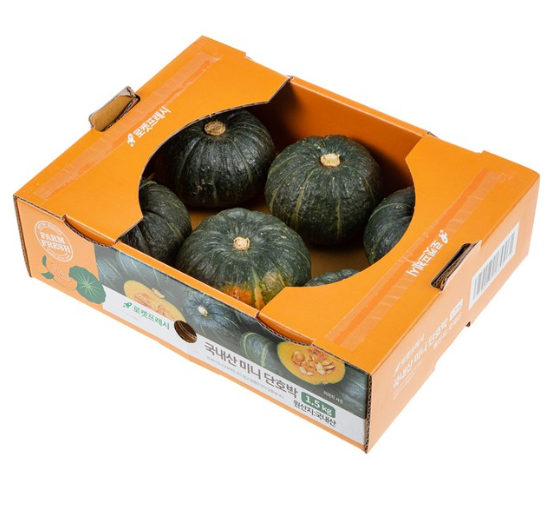 국내산 미니단호박 1.5kg 상자 포장