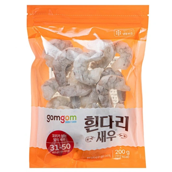 곰곰 흰다리 새우 200g 단품 포장
